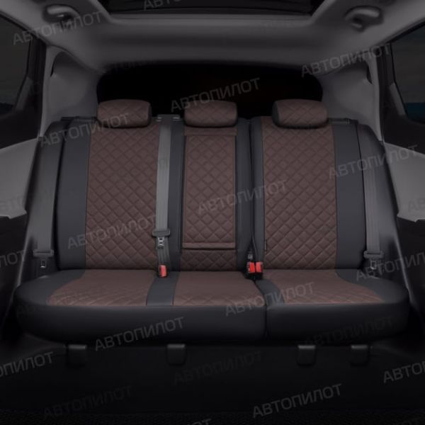 Чехлы Автопилот Экокожа Ромб на Mitsubishi Grandis 2003-2009 г.в.