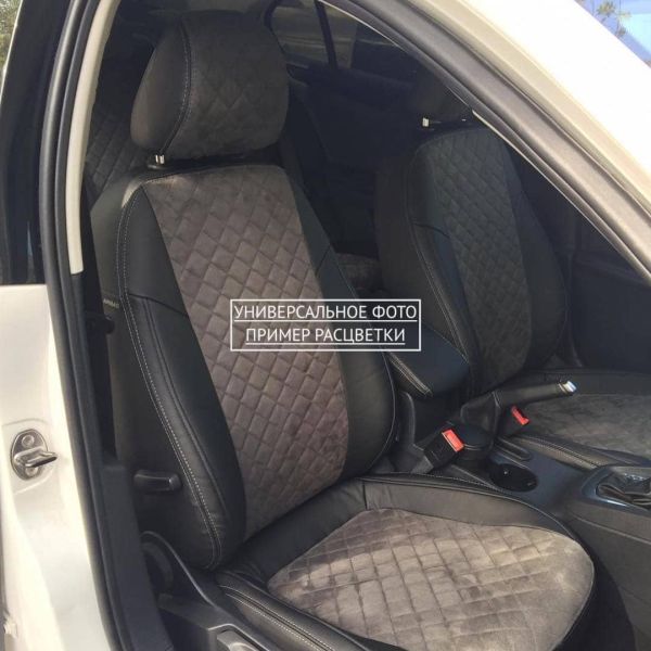 Чехлы Автопилот Алькантара Ромб на Москвич 3 (2022+)