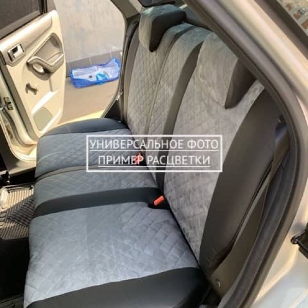 Чехлы Автопилот Алькантара Ромб на Москвич 3 (2022+)