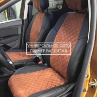 Чехлы Автопилот Алькантара Ромб на Москвич 3 (2022+)