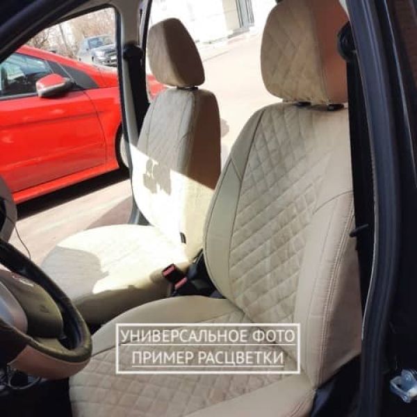 Чехлы Автопилот Алькантара Ромб на Москвич 3 (2022+)