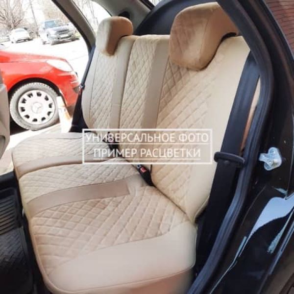 Чехлы Автопилот Алькантара Ромб на Москвич 3 (2022+)