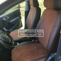 Чехлы Автопилот Алькантара Ромб на Москвич 3 (2022+)